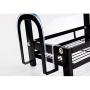 Black Spice Rack Organizer over the Pantry, 2 Tier Metal Kitchen Countertop Standing Jars Storage Racks with Hooks and Chopping Board Holder