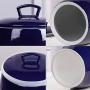 Food Jars & Crocks Rice Storage Bucket Household Ceramic Rice Cylinder Kitchen Moisture-proof And Insect-proof Rice Storage Box Gift (Color : Blue, Size : 25x33cm)