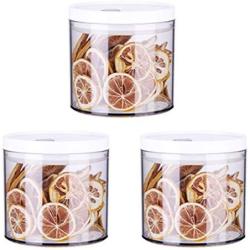 Cereal Storage Containers Dispenser Cookie Jar Plastic with Lids Airtight Bpa Free Large, Food Storage Containers for Kitchen Pantry Organization Canister Candy Bulk, 3-Pieces (Size : 600mL)