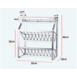 CJM A 3-Tierstanding Shelf Rack Kitchen Bathroom Countertop, Storage Organizer Spice Jars Bottle Shelf Holder Rack