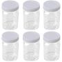 UPKOCH 8pcs Square plastic jars clear empty canisters for food storage