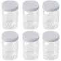 UPKOCH 8pcs Square plastic jars clear empty canisters for food storage