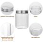 Glass Storage Jars with Stainless Steel Lids For The Kitchen,Set of 6,27 oz