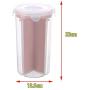 Airtight Cereal Containers Dry Food Storage Containers with lock lid BPA Free 4 Detachable Divider Large Capacity Seal Durable Easy Pour Out for Rice Beans Coffee Nut Sugar Spices Pet Food (Pink)