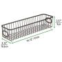 Organisateur de Rangement en Métal pour Cuisine mDesign – Panier à Grille Moderne Style Ferme – Idéal pour Placards, Étagères, Plans de Chien – X Long Container, 2 Pack – Bronze Organisateur de Rangement en Métal pour Cuisine mDesign – Panier à Grille Moderne Style Ferme – Idéal pour Placards, Étagères, Plans de Chien – X Long Container, 2 Pack – Bronze