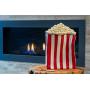 Popcorn University Ceramic Popcorn Container with Lid - Decorative Cookie Jar for Kitchen Counter Food Storage, Table Centerpiece, Vase & More - Red Striped Home Movie Theater Room Décor, 13&quotx4.5&quotx8"