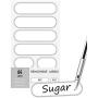 Removable Write-On Food Labels, Waterproof Kitchen Labels for POP Food Storage Containers and Home Organization, Pack of 64
