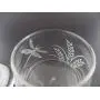 Handgefertigter IncisoArt Vibe-Speicherglasbehälter, Sandblasiert (Sandgestrahlt) mit feiner Lasergravur, USA-Hergestellt, Maßhaltig (12,25 oz / 362 ml), mit Schilfdesign.