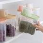 Food Storage Box Plastic Clear Container Set With Pour Lids Kitchen Storage Bottles Jars Dried Grains Tank,S4