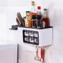 haixclvyE Kitchen Shelf Wall-Mounted Home Storage Condiment Jar Spice Rack Kitchen Spice Seasoning Storage Box Rack Shelf Home Organizer