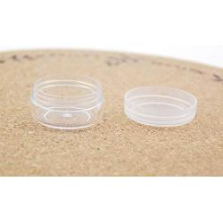 CCHW 105 pcs Clear Empty 3 Gram/ 3ML Plastic Pot Jars Sample Case Cosmetic Containers with Lids