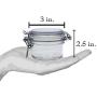 The Grindstone | 150 ml (5 Oz) PET Plastic Kilner Style Jars | Round Clear Acrylic Storage Jars | Airtight Locking Mason Style Canister Lids | Multiple Uses | Heavy Premium Quality | Pack of 4