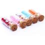 6Pcs 1028Mm 2.5Ml Glass Bottles Wishing Bottle Empty Sample Storage Jars With Cork Stoppers Transparent