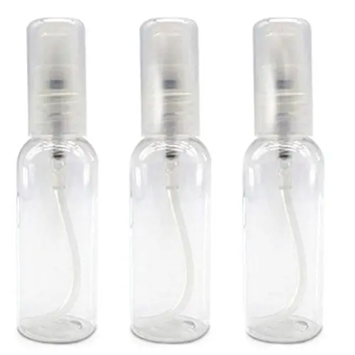 3er Set Leere, Wiederbefüllbare Klare Kunststoff-Pumpflasche, Kleine Druckbehälter für Lotion, Creme, Dusche, Shampoo, Hautpflege, Ätherisches Öl, Reisebedarf