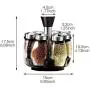 1 Set Glass Spice Jar Rotating Seasoning Box Salt Sugar Pepper Shaker Condiments Storage Bottle Holder Kitchen Gadget 1 Set Glass Spice Jar Rotating Seasoning Box Salt Sugar Pepper Shaker Condiments Storage Bottle Holder Kitchen Gadget