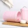 joyMerit 3-Pack Kitchen Canister Set With Airtight Lid For Food Storage, Store Coffee, Sugar, Tea, Spices, Dry Food and More (Pink Color)