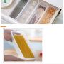 YXTHON Noodle Storage Box Pasta Dry Container Food Fruits Nuts Jars Rectangle Shaped Fresh Storage Box Kitchen Refrigerator Noodle Box Plastic Cover Food Storage Container