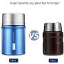 Insulated Food Jar School Lunch Container 26 oz Wide Mouth Stainless Steel Thermos LuenHego Leak Proof Vacuum Thermal Flask with Folding Spoon for School Office Picnic Travel Outdoors - Royal Blue