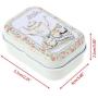Milue Small Empty Tinplate Tin Tea Can Storage Box Organizer for Jewelry Candy Case