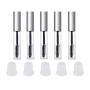 5PCS 10ml/0.34oz Transparent Empty Plastic Mascara Bottle With Inner Plug And Brush Reusable Storage Container Vial Tank Case Tank Jars For Storing Forehead Comb Hair Gel hair Dying Cream (Silver)