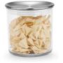 Pack of 3 Clear Plastic Food Storage Jars with Stainless Steel Lids Bottles Containers for Storing Spice, Herbs, Dry Goods, Peanut, Candy and Powders