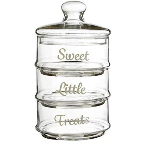 Premier Housewares Stackable Storage Jars, Clear, 3-Piece
