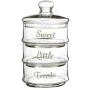 Premier Housewares Stackable Storage Jars, Clear, 3-Piece