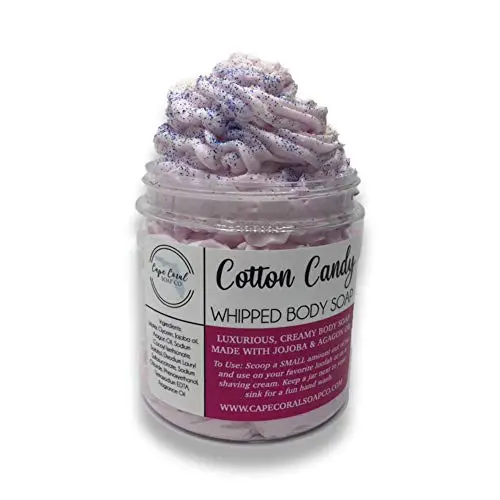 Cotton Candy Scented Whipped Body Wash - 4 Ounce Luxurious Body Frosting - Foaming Body Wash Cotton Candy Scented Whipped Body Wash - 4 Ounce Luxurious Body Frosting - Foaming Body Wash