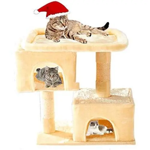 Jueapu Cat Tree Cat Climbing Frame Luxury cat Tower Cat Nest Cat House A Stable Play House with 2 Large Condominiums Suitable for Pets to Rest and Play Jueapu Cat Tree Cat Climbing Frame Luxury cat Tower Cat Nest Cat House A Stable Play House with 2 Large Condominiums Suitable for Pets to Rest and Play
