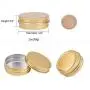 JM-capricorns 24 Pcs 1 Oz Tins Gold Small Aluminum Round Lip Balm Tin Storage Jar Containers with Screw Cap for Lip Balm, Cosmetic, Candles or Tea(Gold) JM-capricorns 24 Pcs 1 Oz Tins Gold Small Aluminum Round Lip Balm Tin Storage Jar Containers with Screw Cap for Lip Balm, Cosmetic, Candles or Tea(Gold)
