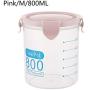 Food Storage Box,Preservation Kitchen Bottle Jar Sealing Pot Food Fresh Plastic(Medium,Pink)