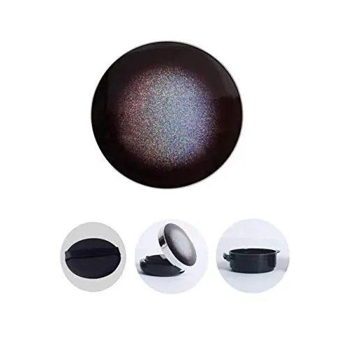 JESICUM 12ML 0.4oz Leere Make-up-Puderbehälter-Halterung Leere Air Cushion Puff Box DIY Puff für BB CC Flüssige Foundation Creme (Schwarz)