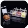 4pcs/set Clear Seasoning Rack Spice Pots Storage Container Condiment Jars Cruet with Cover and Spoon Kitchen Utensils Supplies,as picture 4pcs/set Clear Seasoning Rack Spice Pots Storage Container Condiment Jars Cruet with Cover and Spoon Kitchen Utensils Supplies,as picture