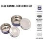 SPICE PEOPLE Thai Enamel Lunch Box - Blue Enamel Lunch Box Stainless - Blue Enamel Bento Box - Storage Container Stainless - Tiffin Box - Lunch Bots 2 Set - Stainless Steel Enamel Lunch Containers