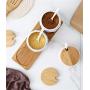 Mini Spice Jars Marbled ceramic seasoning jar home kitchen three-piece