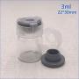 Mini Glass Bottle With Rubber Stopperand Anti Sheft Clasp 3Ml 5Ml 7Ml 8Ml 10Ml 15Ml 20Ml Glass Jars,3Ml White Cap