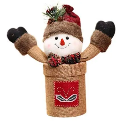 TOYANDONA Weihnachtskaramellbehälter Stoff Geschenkbox Party-Zubehör für Kinder (Zufälliges Muster)