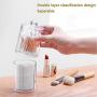 Storage Box Acrylic Multifunctional Round Qtip Storage Box Container Cosmetic Makeup Cotton Pad Organizer Jewelry Holder Candy,D