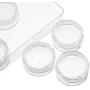 WCHAOEN 12Pcs Clear Round Plastic Jar Sample Empty Tin Storage Containers with Screw Lid Accessories Tool