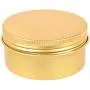 12 Stück 3 oz Golddeckel Metall Stahl Töpfe Runde Aluminium Töpfe Leere Lippenpflege Töpfe Kosmetik Probenbehälter Großhandel Lebensmittel Lagerung Kerzen Reise Töpfe (90g)