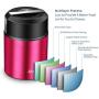 Soup Thermos Food Jar Wide Mouth Alxeme 27 oz Insulated Lunch Containers Stainless Steel Vacuum Thermal Bento Lunch Box for Hot Food with Folding Spoon Flexible Handle Leak Proof Food Flask ? RoseGold