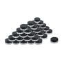 Houseables 3 Gram Jar, 3 ML Jar, 50 pcs, BPA Free, Cosmetic Sample Empty Container, Plastic, Round Pot Black Screw Cap Lid, Small Tiny 3g Bottle, for Make Up, Eye Shadow, Nails, Powder, Paint, Jewelry