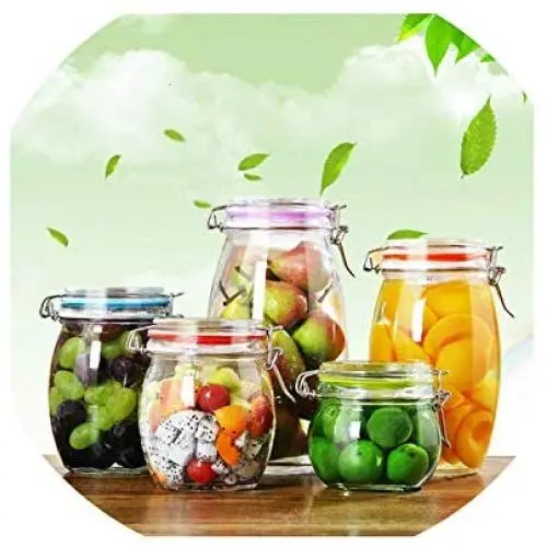 Bouteilles de stockage en verre pour épices, pots avec couvercle, 200 ml - 1L, conteneur de rangement pour cuisine, idéal pour miel et bonbons. Bouteilles de stockage en verre pour épices, pots avec couvercle, 200 ml - 1L, conteneur de rangement pour cuisine, idéal pour miel et bonbons.