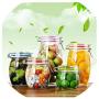 1Pcs Jars For Spices Glass Storage Bottles Jars With Lid Capacity Honey Candy Jar Kitchen Storage Container Glass Jar,200Ml-1