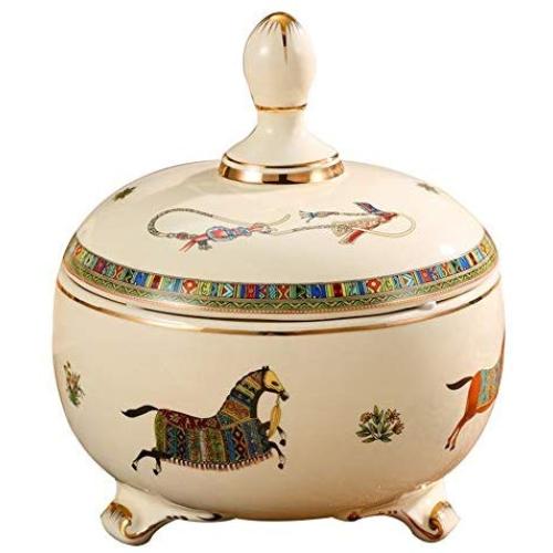 European Ceramic Storage Jar With Lid Snack Jar Candy Jar Tea Jar Home Decoration ZHLJ-Fruit Plate