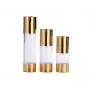 Bouteille vide rechargeable en acrylique transparente et or de luxe 15ml/30ml/50ml, pour crème pour les yeux, essence, lotion, récipient pour cosmétiques, tonique, pot de voyage (15ml / 0.5oz) Bouteille vide rechargeable en acrylique transparente et or de luxe 15ml/30ml/50ml, pour crème pour les yeux, essence, lotion, récipient pour cosmétiques, tonique, pot de voyage (15ml / 0.5oz)