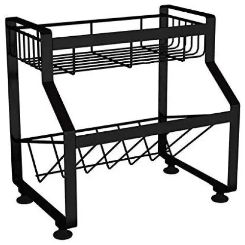 HUShjsd Spice Rack,304 Stainless Steel,Tiered Hanging Shelf for Spice Jars - Storage in Cupboard, Punch-free Kitchen Rack Floor Multi-layer Black Storage Rack (Size : Small) HUShjsd Spice Rack,304 Stainless Steel,Tiered Hanging Shelf for Spice Jars - Storage in Cupboard, Punch-free Kitchen Rack Floor Multi-layer Black Storage Rack (Size : Small)