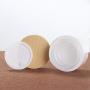 2Pcs Pearlescent White Round Glass Jars with Inner Liners and Plastic Wood Grain Lids Wide Mouth Jars Straight Sided Cream Jars Empty Container Dispening Pots Vial Case for Face Cream 50g/1.7oz