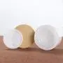 2 Stück Perlmuttweiße Runder Glasbehälter mit Innenbeschichtung und Kunststoff-Holzmasivdeckel, breiter Mund, gerade Wandsäckchen, leere Behälter für Cremekonzentrat 50g/1,7 oz