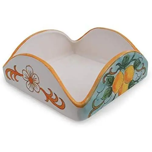 Giardini di Marzo Gartenhandtuchhalter, Keramik, Gelb/Orange
